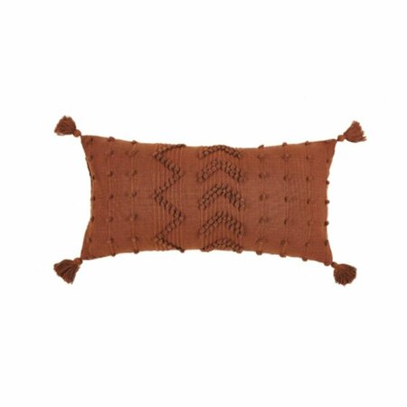 PUESTA EN ESCENA 12 x 24 in. Hadley Terracotta Polyester Filler Pillow PU3124478